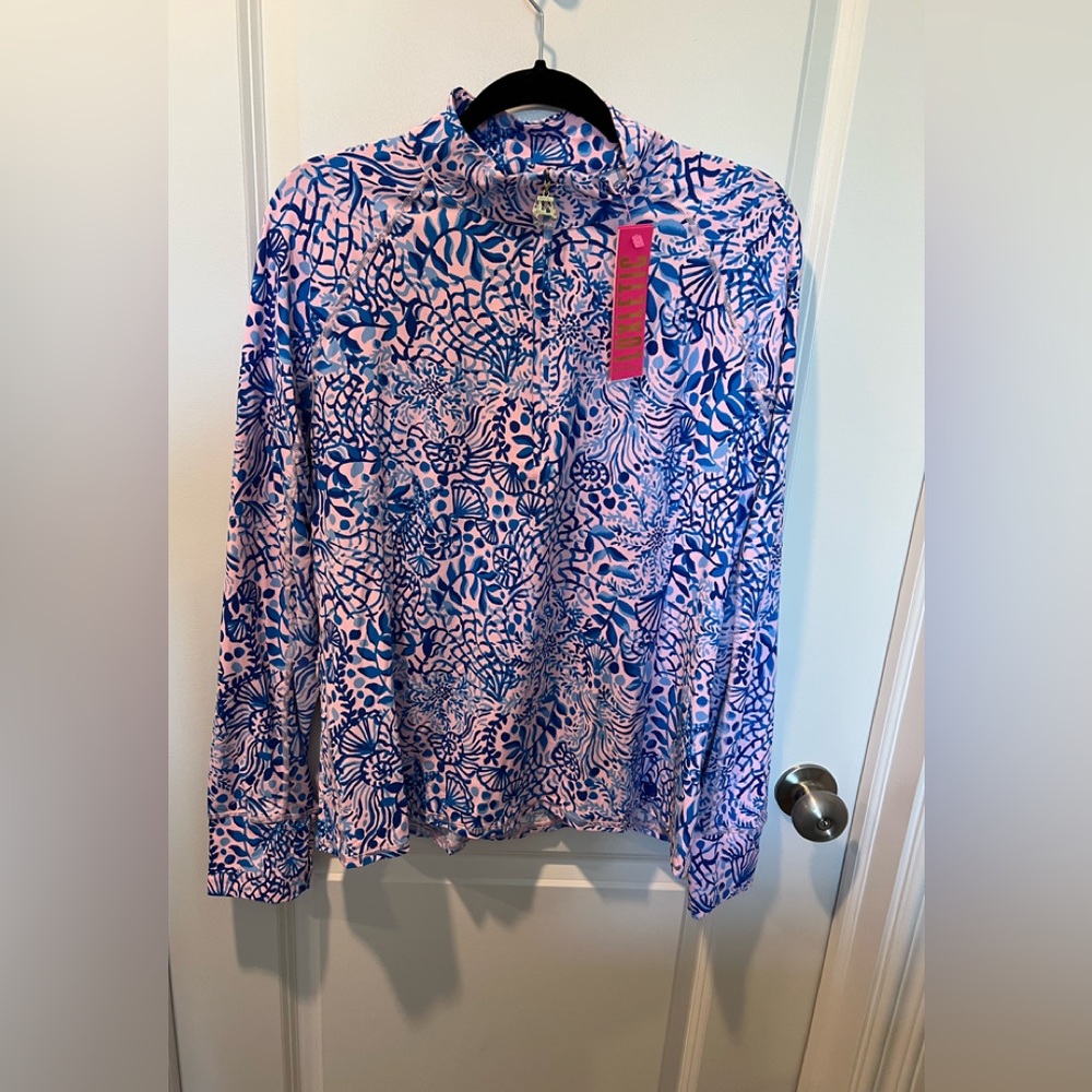 Lilly Pulitzer Marion Mesh Panel Half Zip Top